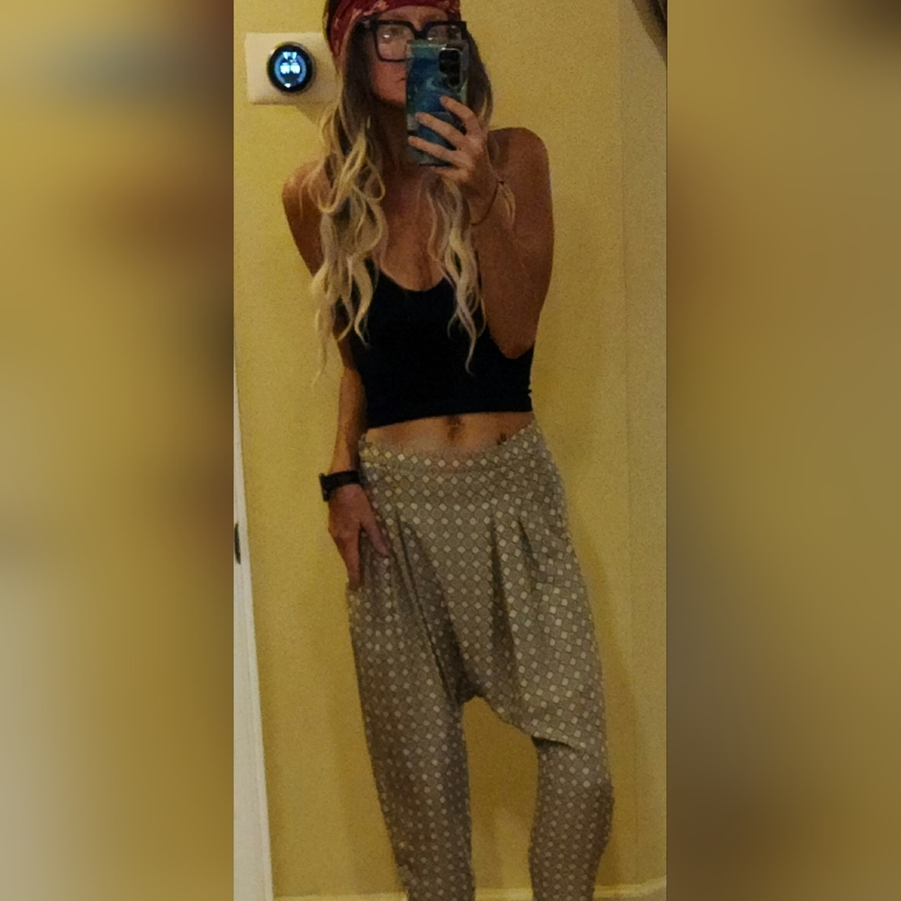 Zara Geometric Print Harem Pants Small